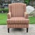 2010 Stratford Caye Transitional Striped Cocoa Brown Wingback Arm Chair For Sale In Washington DC - Image 6 of 14