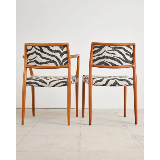 Teak Model 80 Dining Chairs and Model 65 Armchairs by Niels O. Møller for j.l. Møllers, Denmark, 1960s, Set of 8 For Sale - Image 14 of 18