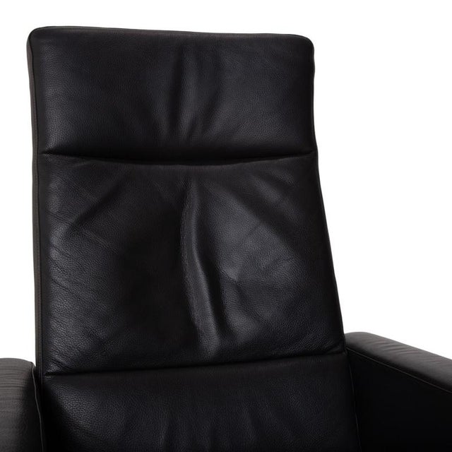 Animal Skin Shane Lounge Chair in Black Leather from Brühl For Sale - Image 7 of 17