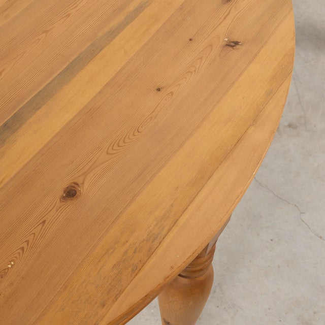 Wood Pair of 19th Century Swedish Pine Demilune Console Tables For Sale - Image 7 of 17