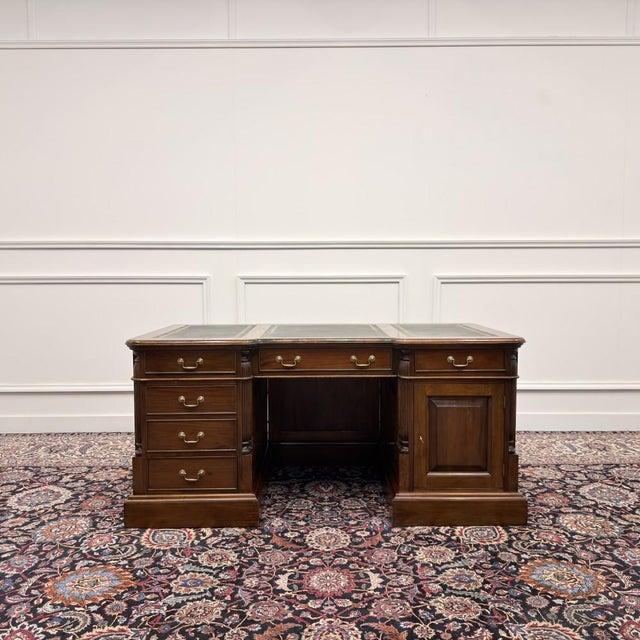 English Chesterfield Desk with Backboard For Sale - Image 3 of 18
