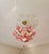 1980s Italian Pink Murano Style Glass Floral Chandelier – Hand-Painted Porcelain & Brass Ceiling Light For Sale - Image 10 of 18