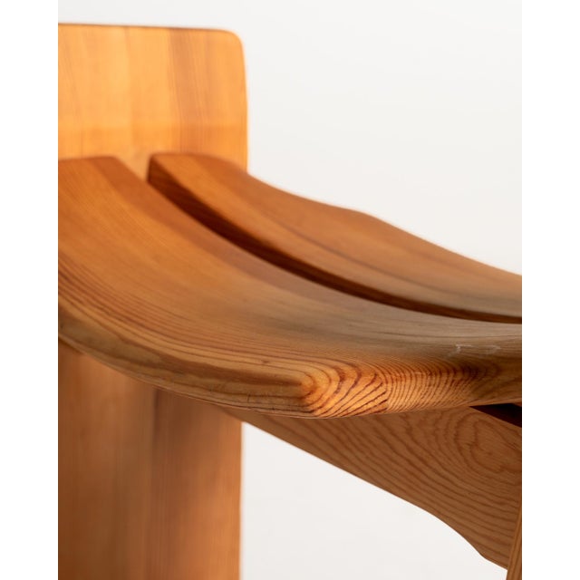 Jonte Stool in Pine by Gilbert Marklund for Furusnickarn Ab, Sweden, 1969 For Sale - Image 3 of 8