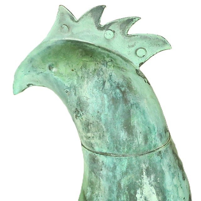 Copper Mid 19th Century French Rooster Weather Vane For Sale - Image 8 of 9