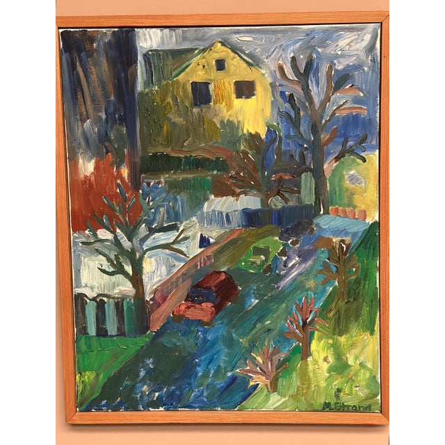 Margareta Strand, Cityscape, 1960s, Oil on Canvas For Sale - Image 17 of 18