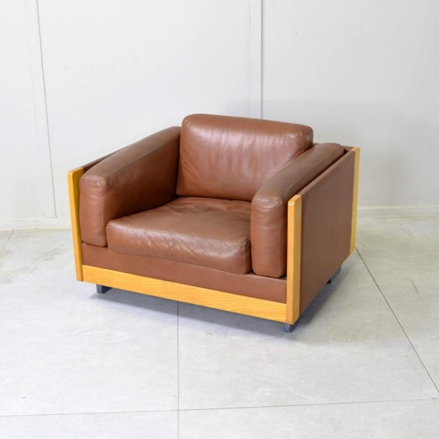Cassina 920 Armchair in Cognac Leather by Afra & Tobia Scarpa for Cassina, 1970s For Sale - Image 4 of 11