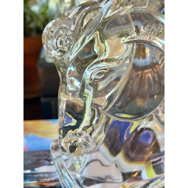 1950s Federal Glass Horse Head Equestrian Bookends - A Pair For Sale - Image 9 of 11