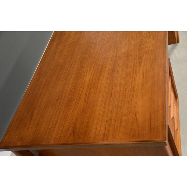 Mid 20th Century Mid 20th Century Refinished Danish Modern Teak Desk For Sale - Image 5 of 10