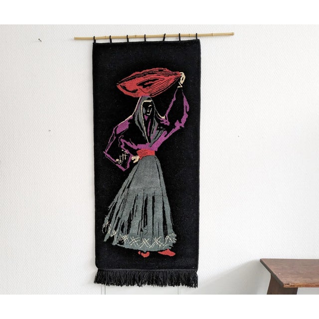 Mid-Century Large Tapestry Wall Hanging, 1960s For Sale - Image 9 of 11