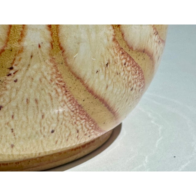 Studio Ceramic Lidded Box with Shino-Inspired Flowing Glaze in Honey, Cream and Iron Red, Germany, 1970s For Sale - Image 12 of 16