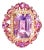 Bochic “Capri” Vintage Amethyst & Topaz Ring Set In 18K Gold & Silver For Sale