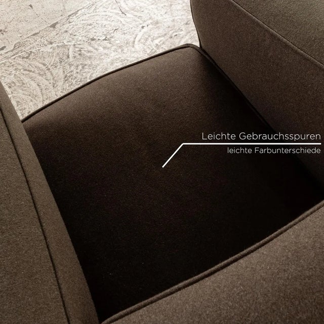 Cassina LC2 Fabric Armchair Brown by Le Corbusier for Cassina For Sale - Image 4 of 10