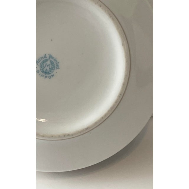 Fancy Nippon Porcelain Hand Painted 1911 Hair Receiver Container. For Sale - Image 9 of 11