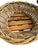 Folk Art Vintage Wicker Basket With Turned Wood Double Ball Finial Handles - Boho Coastal Folk Art For Sale - Image 3 of 11