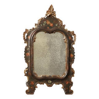 Lacquered and Painted Wood Countertop Mirror For Sale