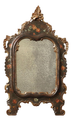 Lacquered and Painted Wood Countertop Mirror