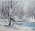 Original Oil Landscape, Forest Stream After Snowfall For Sale - Image 4 of 5