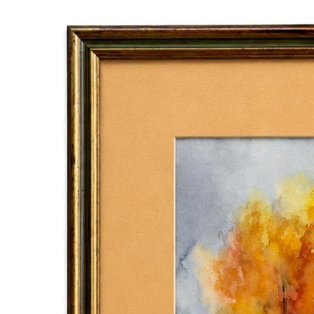 Watercolor - Jusa (20th century) - Landscape (signed). Landscape; watercolor on paper. Signed. Dimensions: 48.5 cm x 33 cm.