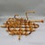 Mid-Century Modern Vintage French Mid-Century Burnt Bamboo & Rattan 6-Hook Coat & Hat Rack, Wall Mount For Sale - Image 3 of 9