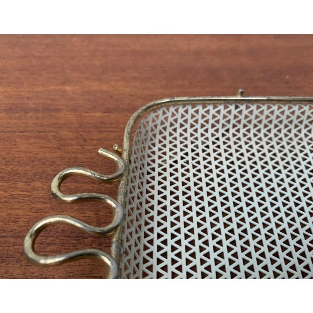 Metal Small Mid-Century Perforated Tablet For Sale - Image 7 of 18
