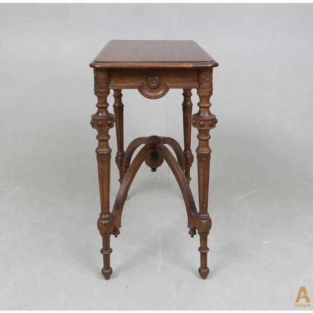 Napoleon III Style Walnut Coffee Table For Sale - Image 4 of 5