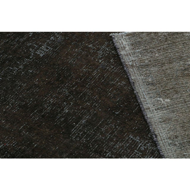 Textile Vintage Persian Rug With Black and Brown Tones, From Rug & Kilim For Sale - Image 7 of 7
