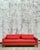 Brick Red Vintage Boho Kravet Tuxedo Sofa in Perennials Nailhead For Sale - Image 8 of 12