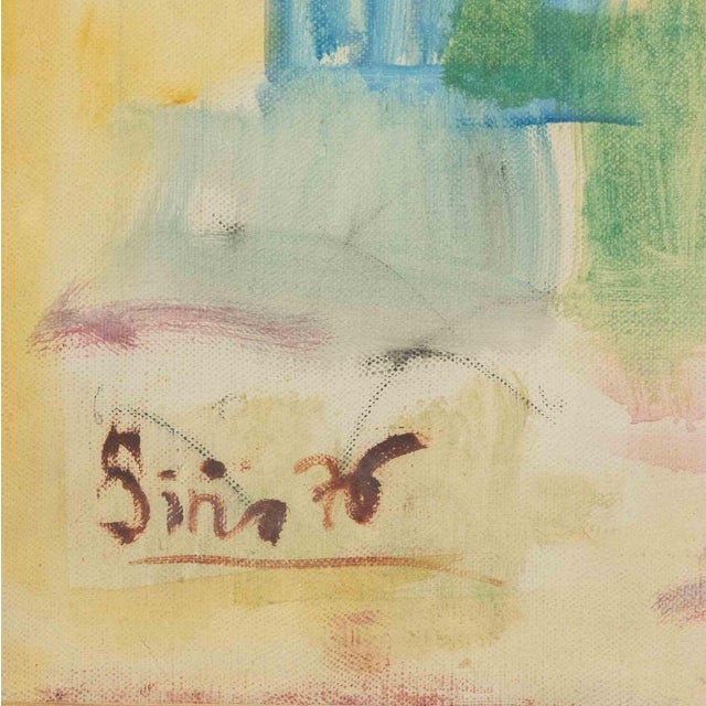 Sirio Pellegrini, Girl, Oil Painting, 1976 For Sale - Image 4 of 6