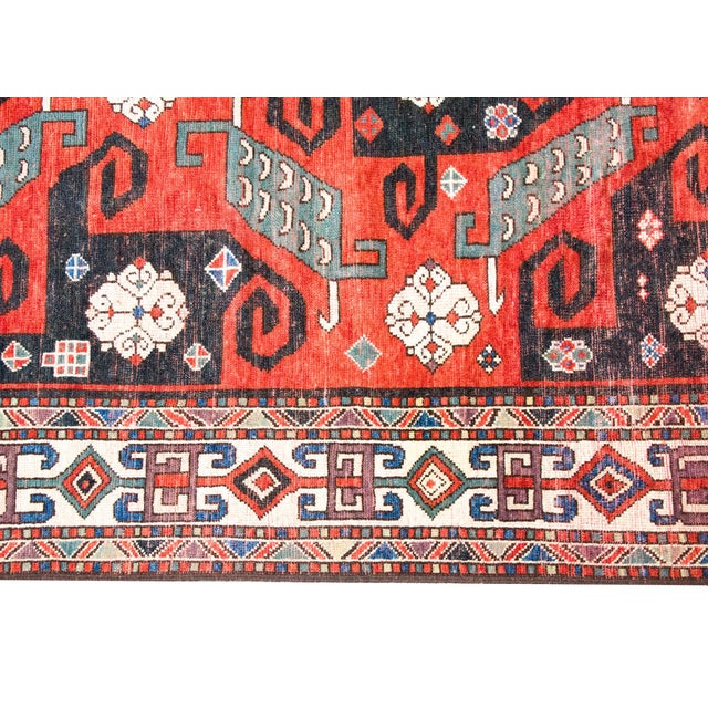 Textile Early 20th Century Persian Kazak Rug For Sale - Image 7 of 16