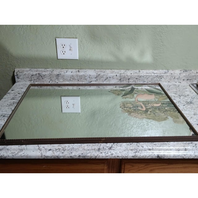 1950s Pink Flamingo Wall Mirror For Sale - Image 10 of 12