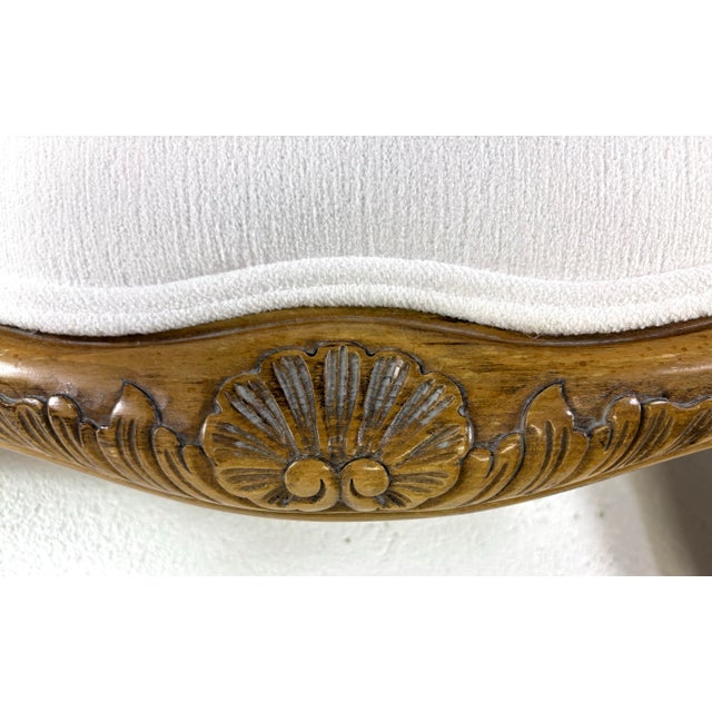 Vintage French Country Style Newly Upholstered Armchairs /Pair For Sale - Image 9 of 11