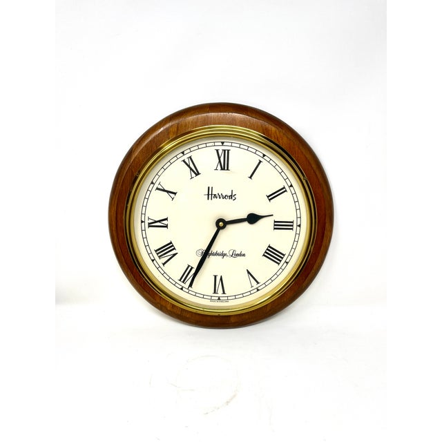 Late 20th Century Harrods of London Wall Clock Chairish