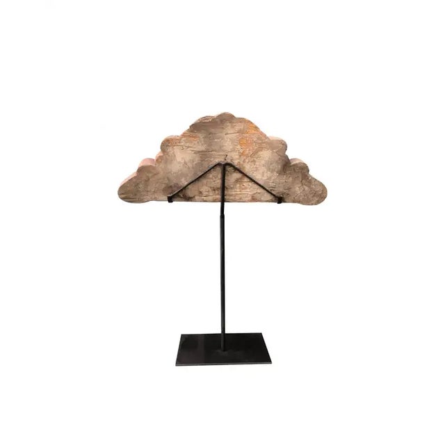 Batak Tribe Wood Singa Panel With Polychrome, Mounted on Metal Stand, C. 1900 For Sale - Image 4 of 5