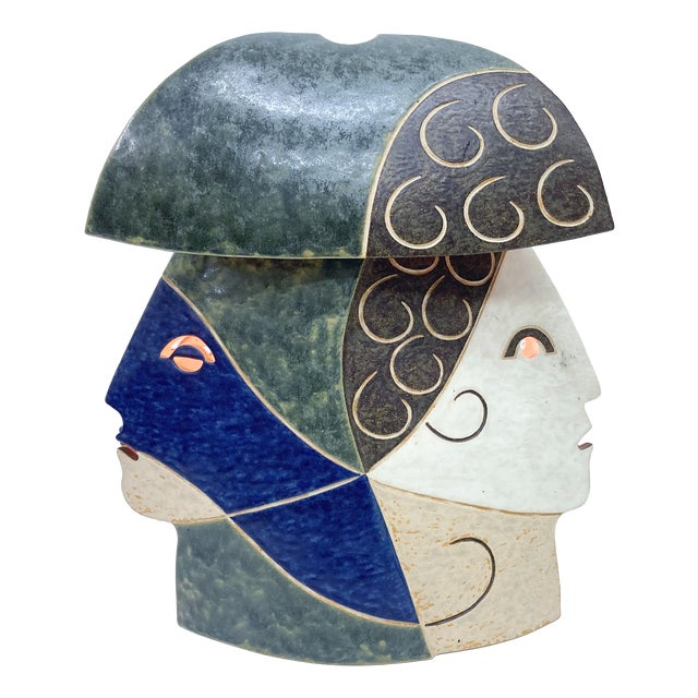 Sculptural Studio Ceramic Table Lamp, 1980s For Sale