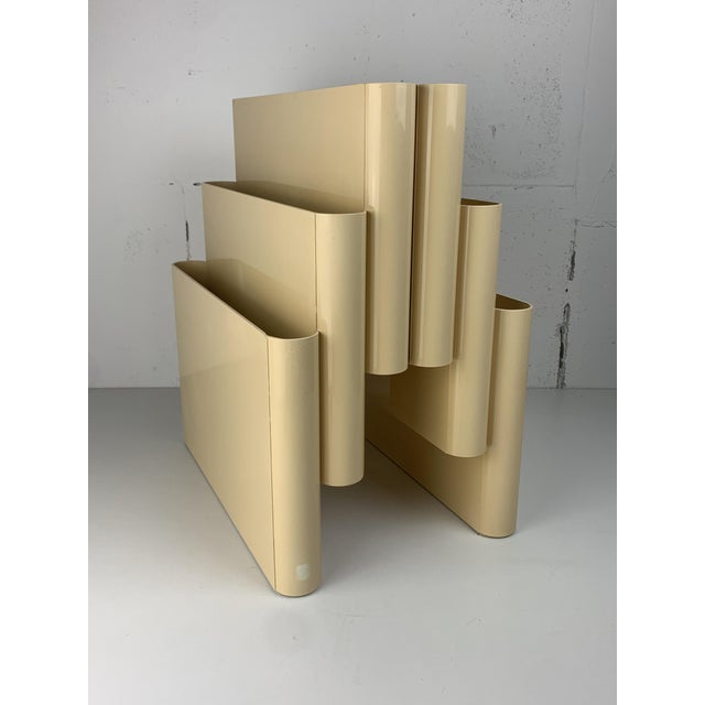 Beige Beige Magazine Rack by Giotto Stoppino for Kartell, Italy, 1970s For Sale - Image 8 of 13