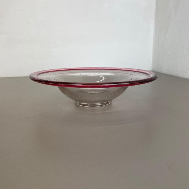 German Glass Bowl by Karl Wiedmann for WMF, 1960s For Sale - Image 3 of 18