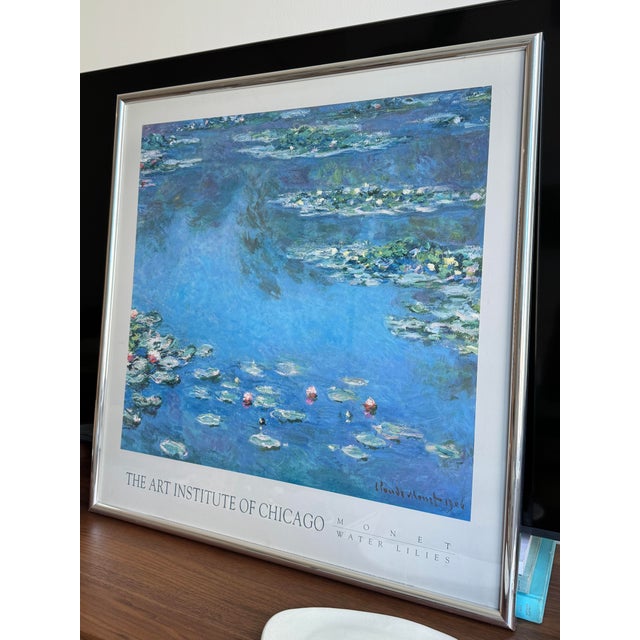 Rare Vintage 1990 Original Poster Features Claude Monet's "Water Lilies" from 1906 From the Art Institute of Chicago's...