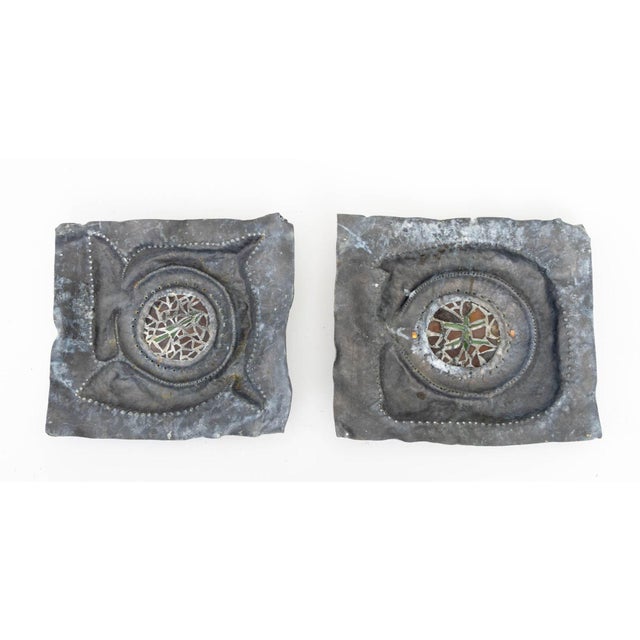 Mid-Century Glass and Metal Panels, 12 For Sale - Image 10 of 11