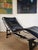 Vintage Chaise Lounge in Leather and Chrome Steel, 1980s For Sale - Image 4 of 5