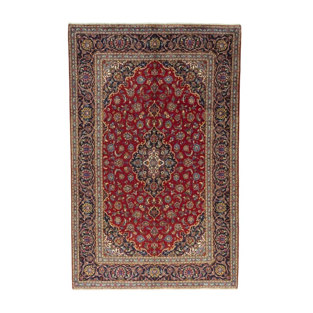 Hand-Knotted Mashhad Rug with Medallion and Floral Decor For Sale - Image 13 of 13