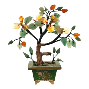 Vintage Miniature Hard Stone Jade Tree