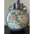 Ceramic Antique 15" Chinese Famille Rose Moon Flask Vases - Guangxu Period - A Pair For Sale - Image 7 of 9