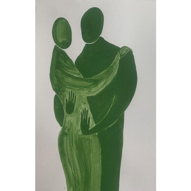 Early 21st Century Waleria Matelska, In Embrace XV, 2024, Acrylic on Paper For Sale - Image 5 of 6