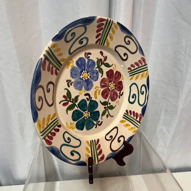 Mid 20th Century Signed Portuguese Ceramuc Plate by Artist Antonio Lima For Sale - Image 4 of 4