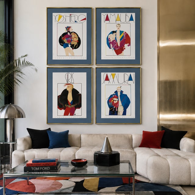 Turnowsky’s Art Show Japanese Framed Artwork - Set of 4 For Sale - Image 11 of 11