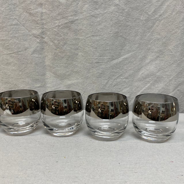 Silver Band Roly Poly Cocktail Glasses - Set of 7 For Sale - Image 4 of 10