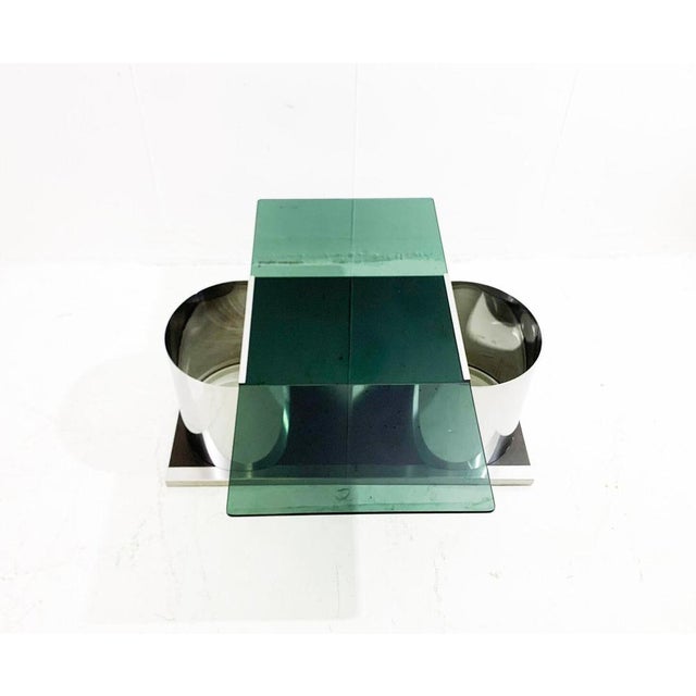 Modular Coffee Table in Chrome and Smoked Glass, Italy, 1970s For Sale - Image 9 of 14