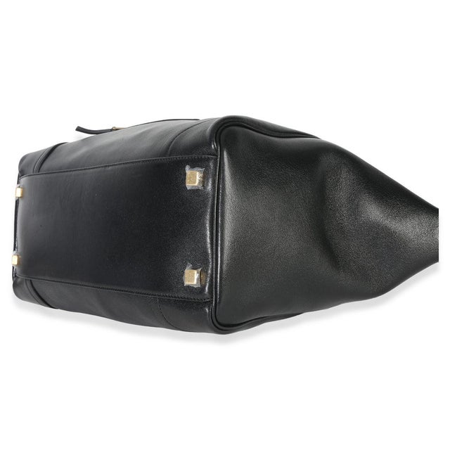 Animal Skin Black Supple Shiny Lambskin Medium New Luggage For Sale - Image 7 of 9