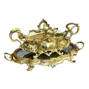 French Rococo Gold Centerpiece Bowl – Aladdin Style Bronze Vessel