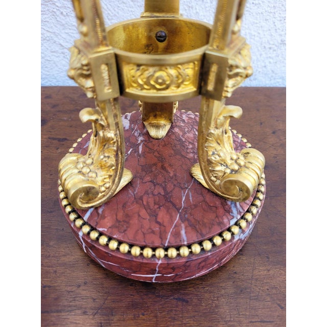 19th Century Cassolettes in Red Marble and Bronze, Set of 2 For Sale - Image 16 of 18